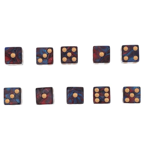 Sosoport 10 Stück Teiliges Zweifarbige Acrylwürfel mit Großen Seitige Spielwürfel für Brettspiele Leuchtende Farben für Partys und Familienfeiern von Sosoport