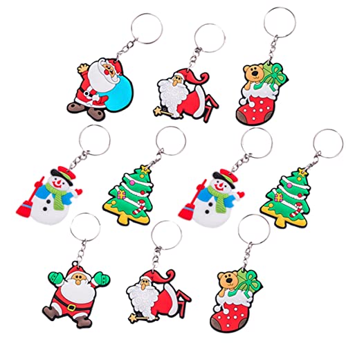 Sosoport 10 Stück Weihnachtsmann Schlüsselanhänger aus Langlebigem Silikon und Metall Leichte Cartoon Schlüsselringe Vielseitig als Taschenanhänger Niedliche Weihnachtsdeko Geschenkidee Sosoport 10 Stück Weihnachtsmann Schlüsselanhänger aus Langlebigem Silikon und Metall Leichte Cartoon Schlüsselringe Vielseitig als Taschenanhänger Niedliche Weihnachtsdeko Geschenkidee von Sosoport