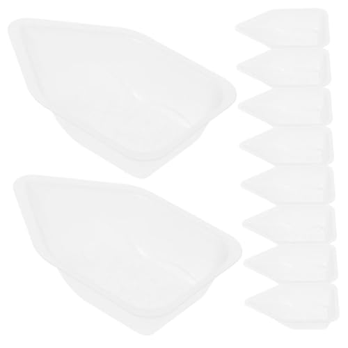 Sosoport 10 Stück Wiegeschale messwerkzeuge Wägeschalen für das Labor Wiegen von Pulverplatten Wägeschiffchen für Pulver Wiegen von Pulverschalen Pulverboote wiegen Plastik Transparent von Sosoport