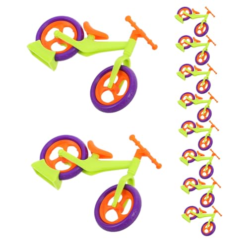 Sosoport 10 Stücke Miniatur Finger Bike Modelle Miniatur Fahrrad Kunststoff von Sosoport