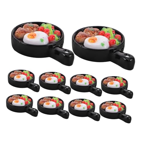 Sosoport 10-teiliges Miniatur-kochset Mit Rollenspiel-bratpfanne Und Realistischem Kunstlebensmittel Für Puppenhaus-Dekoration Und Kinderspielküche Sosoport 10-teiliges Miniatur-kochset Mit Rollenspiel-bratpfanne Und Realistischem Kunstlebensmittel Für Puppenhaus-Dekoration Und Kinderspielküche von Sosoport
