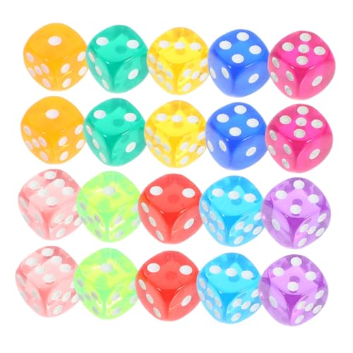 Sosoport 100 Stück Transparente Sechsseitige Acrylspielwürfel für Brettspiele Partys und Mathe Spiele Lustige Spielzeuge für Jede Gelegenheit Sosoport 100 Stück Transparente Sechsseitige Acrylspielwürfel für Brettspiele Partys und Mathe Spiele Lustige Spielzeuge für Jede Gelegenheit von Sosoport