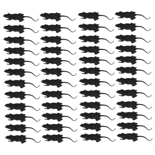 Sosoport 100Stücke Halloween Prank Realistische Ratten Requisiten Für Halloween Party Für Aprilscherze Und Spooky Deko Lebensechte Simulation Schwarz von Sosoport