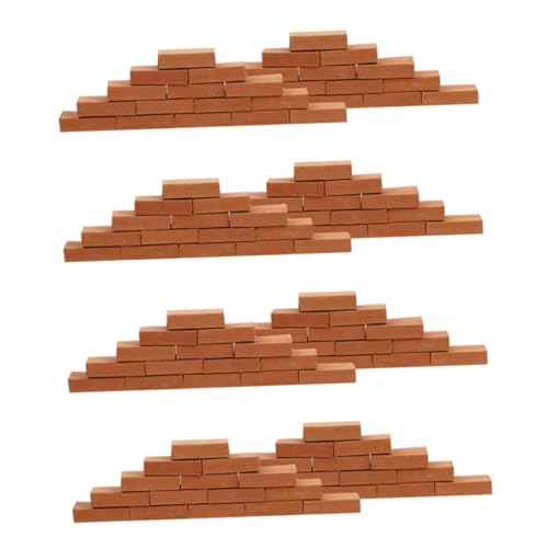 Sosoport 100Stücke Ziegelsteine für Sandtischszene DIY Landschaftsmodell Langlebige Materialien Foto Requisiten für Feengärten und Miniaturarchitektur von Sosoport