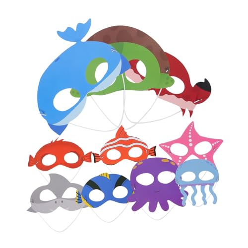 Sosoport 10Stücke Cosplay Maske für Niedliche Tiermasken für Partys und Karneval für Meerestier Themenfeiern und Halloween Sosoport 10Stücke Cosplay Maske für Niedliche Tiermasken für Partys und Karneval für Meerestier Themenfeiern und Halloween von Sosoport