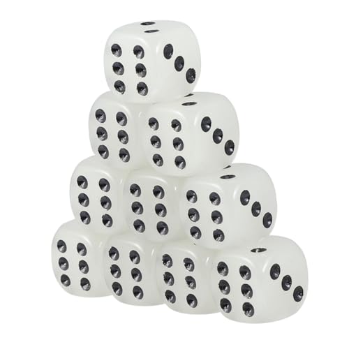 Sosoport 10Stücke Farbige Transparente Acrylwürfel Leuchtende Spielwürfel für Bar Ktv und Partys für Spiele und Unterhaltung Drinnen und Draußen von Sosoport