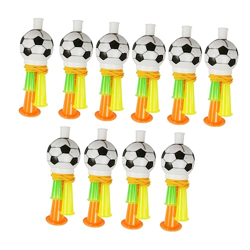 Sosoport 10 Stück Kunststoff Fußball Trompete Horn für Fans Lautes Anfeuerungsgerät für Sportveranstaltungen und Partys Sosoport 10 Stück Kunststoff Fußball Trompete Horn für Fans Lautes Anfeuerungsgerät für Sportveranstaltungen und Partys von Sosoport