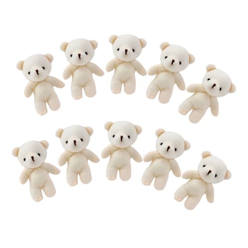 Sosoport 10Stücke Mini Bär Plüschpuppe Weiche Kuscheltiere für DIY und Dekoration Tragbare Mini Bärenanhänger für Erwachsene als Geburtstagsgeschenk Süß von Sosoport