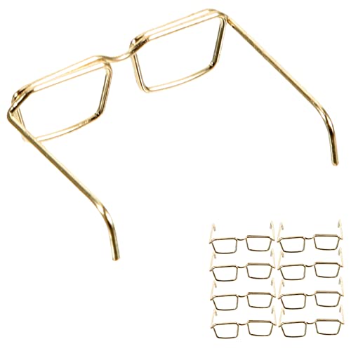 Sosoport 10Stücke Teiliges Puppenbrillen ohne Objektiv Metallrahmen für Puppenverkleidungen Perfektes Zubehör für Puppen Goldene Brillen für Kreatives Sosoport 10Stücke Teiliges Puppenbrillen ohne Objektiv Metallrahmen für Puppenverkleidungen Perfektes Zubehör für Puppen Goldene Brillen für Kreatives von Sosoport