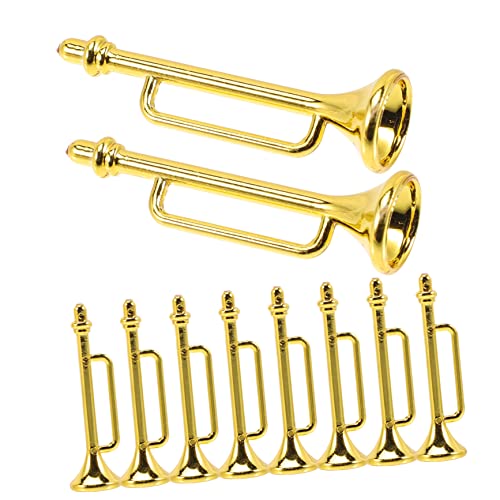 Sosoport 10Stücke Trompete Teiliges Musikinstrument Modell für Puppenhaus Dekoration und Kreative Spielideen Hochwertige Dekoration für Sammler Sosoport 10Stücke Trompete Teiliges Musikinstrument Modell für Puppenhaus Dekoration und Kreative Spielideen Hochwertige Dekoration für Sammler von Sosoport