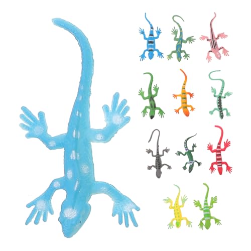 Sosoport 12 Stück Eidechsen Imitat Weiches Kinderspielzeug Künstliches Modell Reptilien Für Teenager Und Erwachsene Geckos Künstliches Tierspielzeug von Sosoport