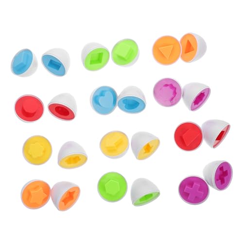 Sosoport 12 Stück Intelligente Eier Eierspielzeug Für Pädagogisches Eierspielzeug Kinderspielzeug Interessante Eierspielzeuge Kognitive in Eiform Plastik von Sosoport