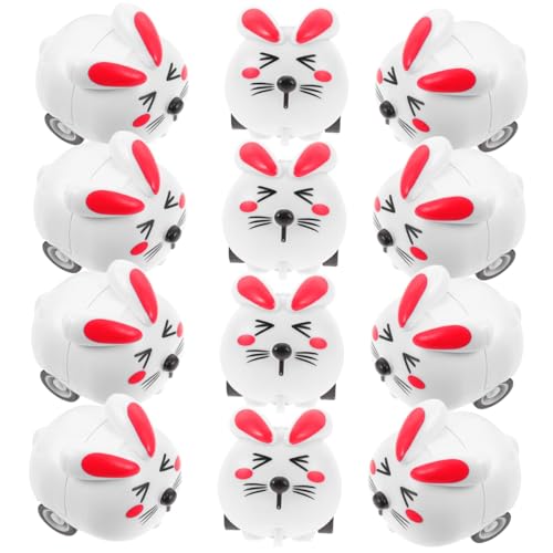 Sosoport 12 Stück Pull Back Auto Das Tier Auto Pull Back Fahrzeuge Fahrzeug Pull Toy Pull Back Rennspielzeug Fahrzeuge Trägheitsauto Fahrzeug Weiß Kunststoff von Sosoport