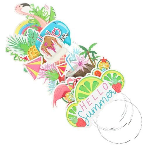 Sosoport 12 Stück Teiliges Sommer Haarband Leichtes Sicheres Hawaii Party Accessoire Dekoratives Stirnband für Pool Party Strandfest Outdoor Sommerparty Bequem und Haarfreundlich von Sosoport