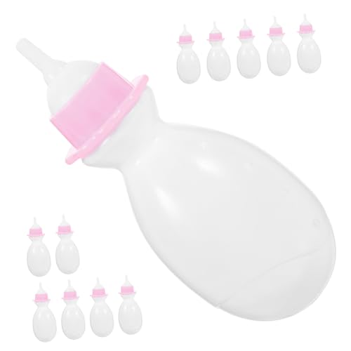 Sosoport 12 Teiliges Babypuppen Zubehör Miniatur Saftflaschen Gefälschte Futterflaschen Puppen Milchflaschen Puppenflaschen Babyparty Für Mädchen Rollenspiel Requisiten von Sosoport