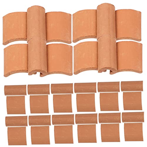 Sosoport 120Stücke Miniaturdachfliesen Mikrodachziegel für Sandtisch DIY Puppenhaus und Mikro Landschaftsdekor für Kreative Bastelprojekte und Modellbau von Sosoport
