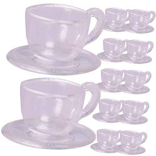 Sosoport 12Sätze Teiliges Tee Set für Puppenhaus Transparente Teetassen und Untertassen Kinderspielzeug Kreativität und Praktischen Fähigkeiten bei Kindern Sosoport 12Sätze Teiliges Tee Set für Puppenhaus Transparente Teetassen und Untertassen Kinderspielzeug Kreativität und Praktischen Fähigkeiten bei Kindern von Sosoport