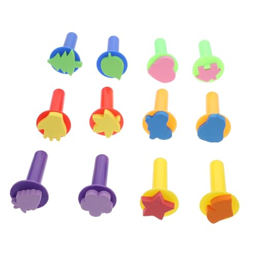 Sosoport 12Stücke DIY Stempel Cartoon Stempel für Kreative Bastelprojekte für Klassenzimmerpreise Geburtstagsfeiern und Scrapbooking Zufällige Designs von Sosoport