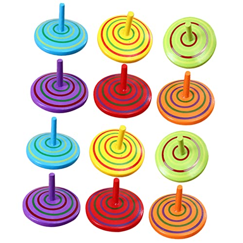 Sosoport 12Stücke Holz Gyroskop Pack für Vorschulspielzeug Hand Augen Koordination Holzspielzeug für Kleinkinder und Kindergartenaktivitäten Farben Sosoport 12Stücke Holz Gyroskop Pack für Vorschulspielzeug Hand Augen Koordination Holzspielzeug für Kleinkinder und Kindergartenaktivitäten Farben von Sosoport