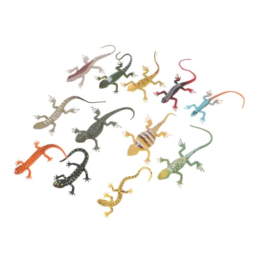 Sosoport 12Stücke Realistische Eidechsen Lifelike Gecko Figuren für Partydekoration Aprilscherze und Pädagogisches von Sosoport