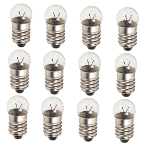 Sosoport 12pcs Miniaturschraubenbasis -glühbirnen -glühbirnen -brennbasis -indikator -glühbirnen Für Experimente Kleine Elektrische Glühbirnen Für Elektrische Physik -experimente von Sosoport