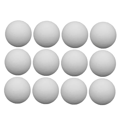 Sosoport 12St Minibälle Tischspielbälle Ersatzbälle ersetzen Fußball Mini-Kugel Zubehör Weiß von Sosoport