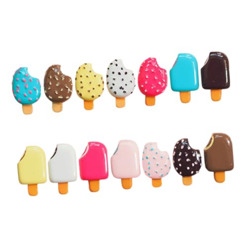 Sosoport 14 Stück Mini Simulationsdessert Bonbon Anhänger Aus Kunstharz – Mini Kunsteis Ornamente Für Handyhüllen Heimdekoration Und Partythemen von Sosoport