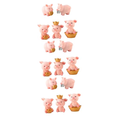 Sosoport 15 Stk Miniaturdekoration Wohnakzente Dekor Kuchen Verzieren Diy & Handwerk Schweinchen Spielzeugfiguren Schweinestatue Bulk-mini-spielzeug Miniaturen Tier Rosa Mini- Kind von Sosoport