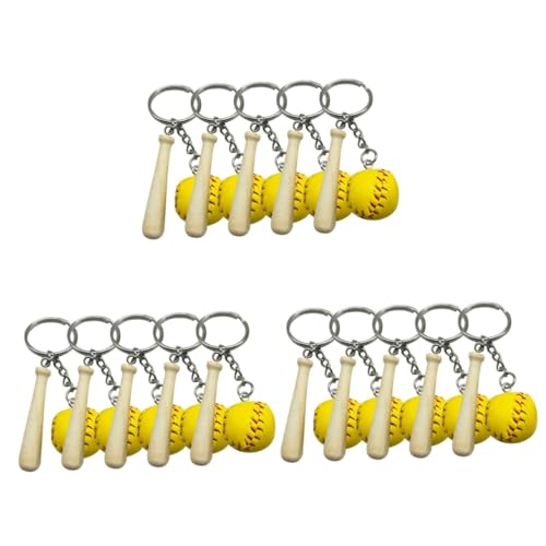 Sosoport 15 Stk Schlüsselanhänger Handtasche zum Aufhängen Bowling-Accessoires für Damen Schlüsselbund das Geschenk Baseball-Partygeschenke Baseball-Zubehör Rucksack Leder von Sosoport