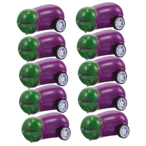 Sosoport Niedliches Miniatur-autospielzeug 15 Stück Mini-auberginen-zugauto Kreatives Miniatur-lebensmittelspielzeug Für Kinder von Sosoport