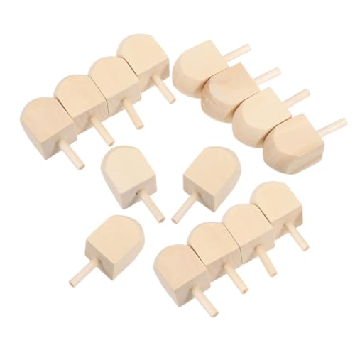 Sosoport 15 Stück Hölzerner Kreisel Chanukka- Mini Dreidels Chanukka-Spiele Handbemaltes Kunsthandwerk Dreidel Für Leere Hölzerne Dreidel Unvollendete Dreidels Holz von Sosoport
