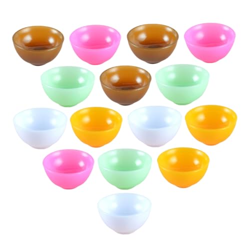 Sosoport 15 Stück Mini Besteck Trifle Schüssel Kinderspielzeug Mini Puppenhaus Zubehör Spielhaus Zubehör Mini Schüssel Ornament Mini Schüsseln Mini Simulationsspielzeug von Sosoport