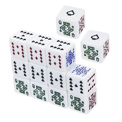 Sosoport 16 Stück Teiliges Acryl Pokerwürfel für Lustige Spiele Sicher und Gesund für Partys und Gesellschaftsspiele Einfach zu Verwenden von Sosoport