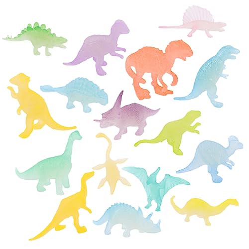 Sosoport 16Stücke Teiliges Leuchtende Dinosaurier Spielzeuge für Nachtleuchtende Dinosaurier Modelle für Halloween Weihnachten und Geburtstagsfeiern von Sosoport