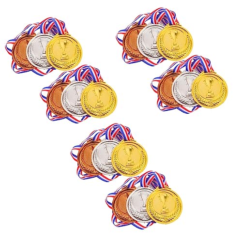 Sosoport 18 Stk Medaillen spielzeug für Kinder Verleihung von Sportpreisen Kinderpreise Geschenke das Geschenk verleiht Medaille Kindermedaillen hängen Basketball Trophäe Wiederverwendbar von Sosoport