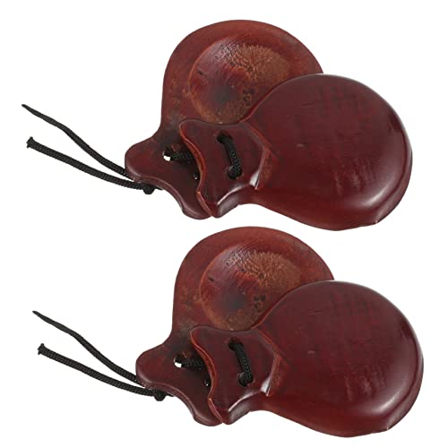 Sosoport 1Paar Castanets Aus Kleine Finger Kastagnetten Musikinstrumente Für Rhythmusspielzeug Für Kreative Frühförderung Für Musikunterricht Und Spielgruppen von Sosoport
