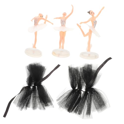 Sosoport 1Satz Ballett Kuchen Deko Ballettmädchen Figuren Mit Schwarzem Tüllrock Tortendekoration Für Geburtstagsfeiern Und Ballett Themenpartys von Sosoport