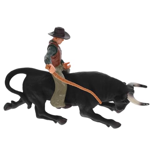 Sosoport 1Satz Cowboy Bull Modell Deko für Statische Matador Spielzeugfigur Western Cowboy Verzierung für Desktop Kreative Geschenkidee für Freunde und Familie von Sosoport