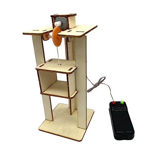 Sosoport 1Satz DIY Holz Aufzug Für Pädagogisches Modell Mit Aufzug Funktion Kreatives Bastelset Für Kleine Wissenschaftler Lernspielzeug Ohne Batterien von Sosoport