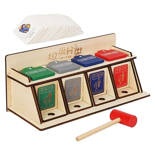Sosoport 1Satz DIY Müllsortierspielzeug aus Holz Pädagogisches Lernspielzeug für Mülltrennung Fördert Praktische Fähigkeiten und Macht Spaß für Jungen von Sosoport