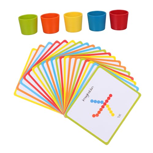 Sosoport 1Satz Farberkennungsspielzeug für Kreative Sortierbecher zur Farbzuordnung Pädagogisches für Kleinkinder Hand Auge Koordination und Kreativität von Sosoport