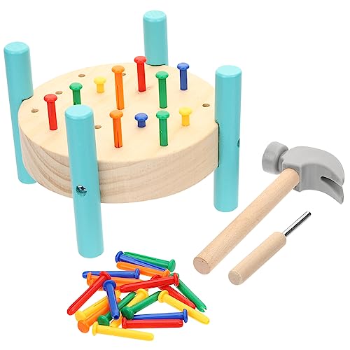 Sosoport Montessori Holzspielzeug Pounding Hammering Toy Für Junge Mädchen Nailing Table Hand-Augen-koordination Und Motorischen Fähigkeiten Sicheres Und Tragbares Lernspielzeug Für Sosoport Montessori Holzspielzeug Pounding Hammering Toy Für Junge Mädchen Nailing Table Hand-Augen-koordination Und Motorischen Fähigkeiten Sicheres Und Tragbares Lernspielzeug Für von Sosoport