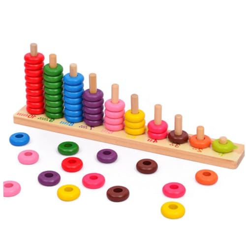Sosoport 1Satz Hölzernes Mathe für Pädagogisches Lernspielzeug zur Addition und Subtraktion Fördert die Konzentration und Praktische Fähigkeiten von Sosoport