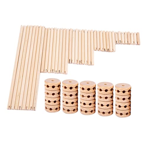 Sosoport 1Satz Holz Für Intelligentes Lernspielzeug Für Kleinkinder Kognitive Entwicklung Mit Farbenfrohen Montierbaren Bausteinen Bausteinspielzeug Für Kreative von Sosoport