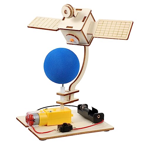 Sosoport 1Satz Holz Satellitenmodell für DIY Wissenschaftsspielzeug Kreativität und Praktischen Fähigkeiten Eltern Junge Mädchen Aktivität Lernspielzeug für Junge von Sosoport