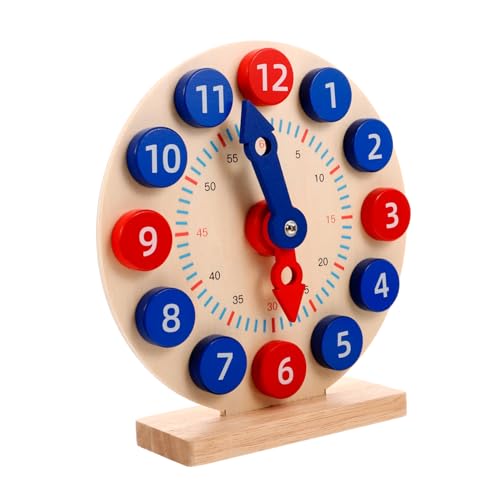 Sosoport 1Satz Holz Uhr Lernspielzeug für Pädagogische Holzzeit Uhr für Zeitverständnis Fördern Robustes Material für Vorschule und Grundschule Sosoport 1Satz Holz Uhr Lernspielzeug für Pädagogische Holzzeit Uhr für Zeitverständnis Fördern Robustes Material für Vorschule und Grundschule von Sosoport