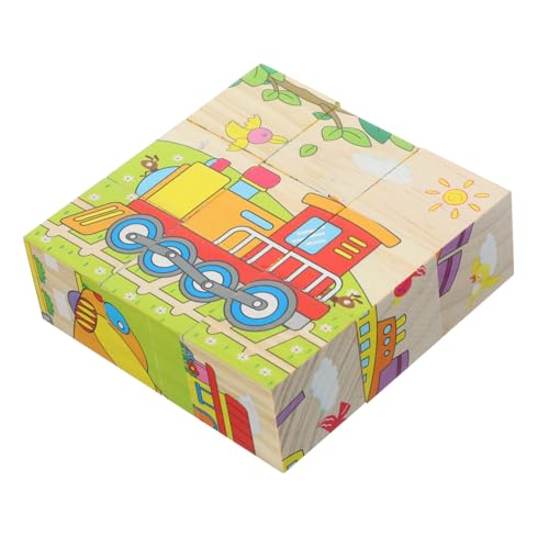 Sosoport 1Satz Holzpuzzle für Kleinkinder Teiliges Puzzlespielzeug aus Holz Fördert Farben und Formenerkennung für Jahre Montessori Lernspielzeug zur Entwicklung von Sosoport