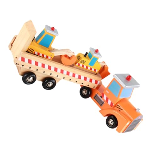 Sosoport 1Satz Holzspielzeug für Teiliges Baufahrzeug mit LKW Bagger und Transporter Robustes Sicheres Holzspielzeug für Jungen für Kreative Rollenspiele Sosoport 1Satz Holzspielzeug für Teiliges Baufahrzeug mit LKW Bagger und Transporter Robustes Sicheres Holzspielzeug für Jungen für Kreative Rollenspiele von Sosoport