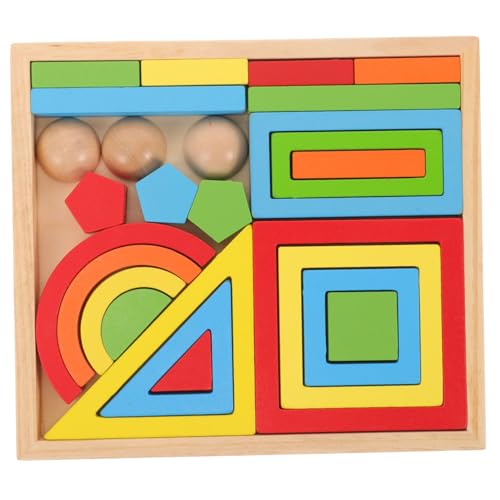 Sosoport 1Satz Lernspielzeug Bausteinset für Geometrisches Regenbogen Stapelbar und Sicher Fördert Kreativität und Motorik für Kleinkinder von Sosoport