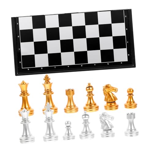 Sosoport 1Satz Magnetisches Schachspiel Faltbares Brettspiel für Erwachsene Tragbares Design Leichtes und Langlebiges Kunststoffmaterial Wettspielzeug für Reisen und Zuhause Sosoport 1Satz Magnetisches Schachspiel Faltbares Brettspiel für Erwachsene Tragbares Design Leichtes und Langlebiges Kunststoffmaterial Wettspielzeug für Reisen und Zuhause von Sosoport